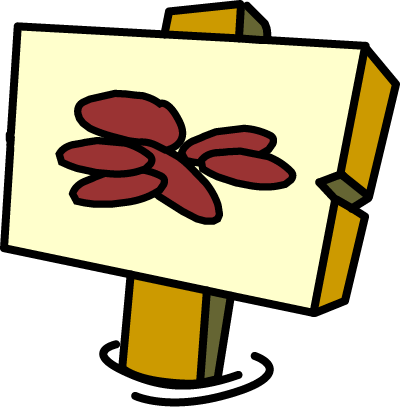 Illustration of a sing with leaves