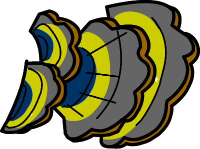 Illustration of a shelf mushroom