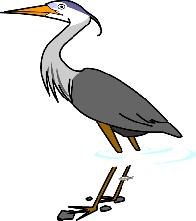 Illustration of a heron