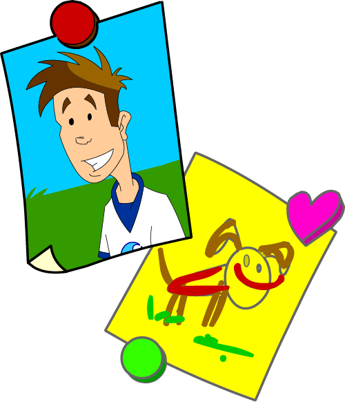 Illustration of a man and a dog