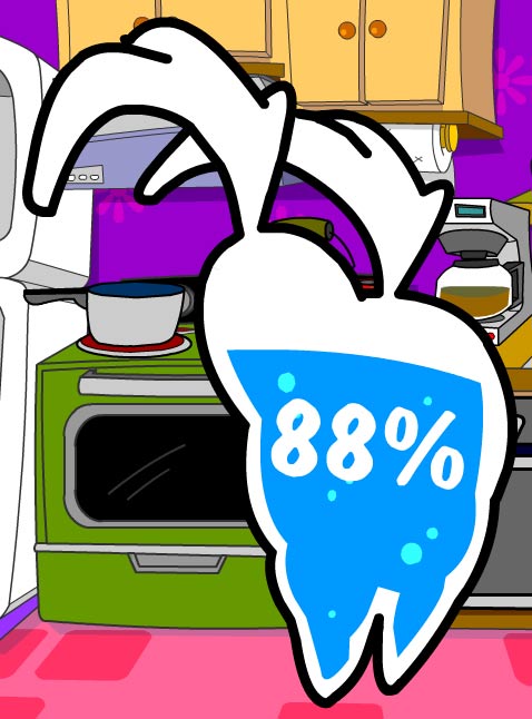 Illustration of water inside of a carrot